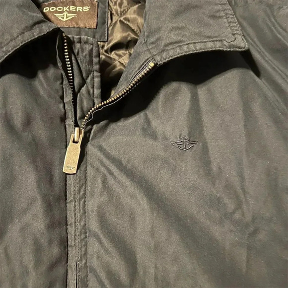Dockers Men's Utility Jacket Navy Blue Size L Mid-Length Casual Zip-Up - Picture 15 of 15